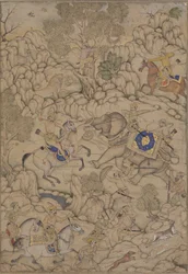 Gevaar bij een leeuwenjacht, c.1600