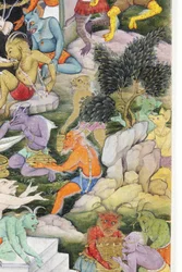 (detail) Demonen in een wild landschap, c.1600