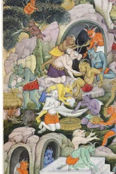 (detail) Demonen in een wild landschap, c.1600
