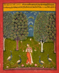Gauri Ragini, folio uit een "Ragamala", ca. 1650