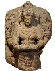 Hindoeïsme: stele gewijd aan de godin Devi