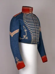 Korte, volledig geknoopte jas van een Indiase onderofficier, 6e Bengal Light Cavalry