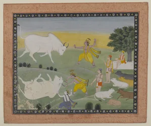 Krishna Verslaat de Stier Demon