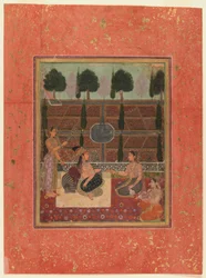 Dames op een terras, Mughal stijl, ca.1700-10
