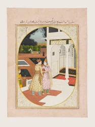 Man en een vrouw in een paleis
