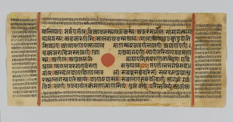 Pagina 51 uit een manuscript van de Kalpasutra, uit Gujarat, Patana, India, 1472