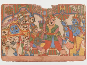 Pagina uit een Mahabharata-serie