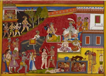 Rāvaṇa daalt af naar Yama