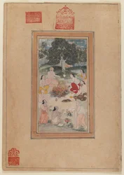 Sadhoes verzameld rond een vuur, ca.1600