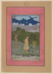 Sorath Ragini, India, Hyderabad, circa 1760; Johnson Album 37, nr. 24 (inkt, kleuren  goud op papier)