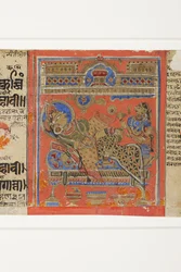 De Brahmani Devananda op haar bank, uit de Kalpasutra