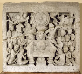 De aanbidding van de boeddhistische symbolen, Amaravati