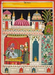 Vilaval Ragini, uit een Ragamala, ca. 1680