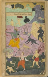 Rama en Laksmana vallen Lanka aan