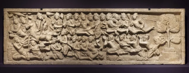 De grote start. Indonesië, Java, Borobudur. Eind 19e eeuw