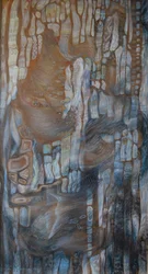 Kaart der Ages II, 2024 (gemengde techniek op kaart)