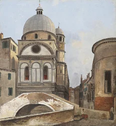 Uitzicht op de Maria dei Miracole en Santa Maria Nova kerken in Venetië