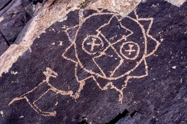 Anasazi rotstekeningen in New Mexico