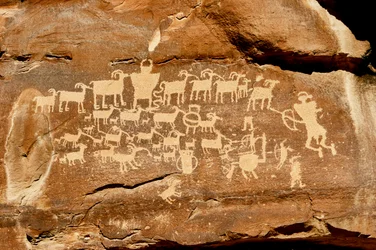 In Cottonwood Canyon bij Nine Mile Canyon het Grote Jachtpaneel, 2005