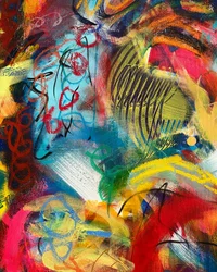 Levendige abstracte expressie