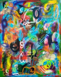 Levendige abstracte graffiti