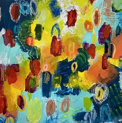 Levendige abstracte penseelstreken