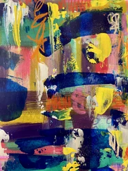 Levendige abstracte penseelstreken