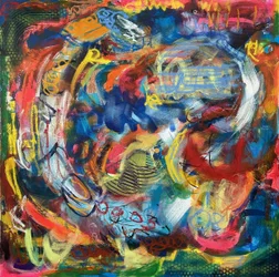 Levendig, dynamisch en abstract