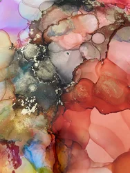 Levendig, vloeiend goud – abstract