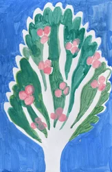 Roze bloesemboom