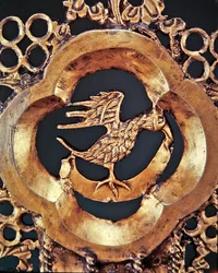 Adelaar, symbool van St. Johannes de Evangelist, van een processiekruis, Ballymacasey, County Kerry