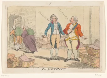 Spotprent op de Franse financiële crisis, 1788