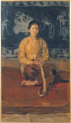 Zittende Javaanse vrouw, ca. 1916