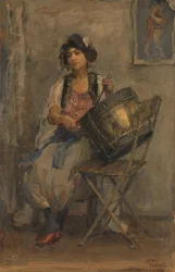 De vrouwelijke drummer