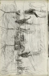 Wandelende figuren en een rijtuig