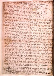 Brief geschreven door Isaac Newton, 28 november 1679