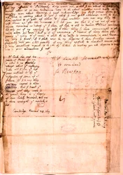 Brief geschreven door Isaac Newton, 28 november 1679