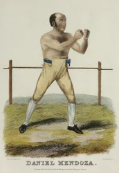 Daniel Mendoza, gegraveerd door P. Roberts, gepubliceerd in 1822