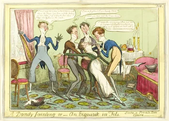 Een dandy die flauwvalt