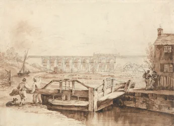 Het viaduct over het Sankey-kanaal