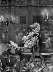 Scène in een synagoge, de grote verzoendag, 6 oktober 1897