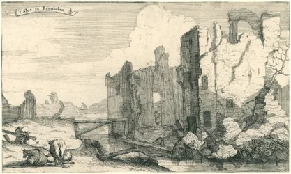 Het slot bij Breukelen, verwoest door de Fransen in 1672