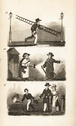 De lantaarnopsteker, nachtwaker en fakkeldrager