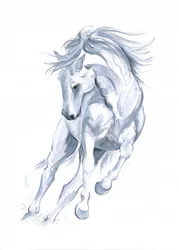 Abstract rennend paard