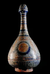 Islamitische kunst. Terracotta fles. Geglazuurd, 16e eeuw. Rome, Museo Nazionale d