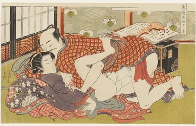 Shamisenlerares, nr. 2 uit Twaalf ontmoetingen op de weg van de liefde (Shikidō torikumi jūniban)