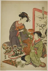 De Negende Maand (Choyo), uit de serie "Een Modieuze Parodie van de Vijf Festivals (Furyu yatsushi gosekku)"