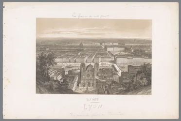 Zicht op Lyon en de kathedraal vanaf Fourvière