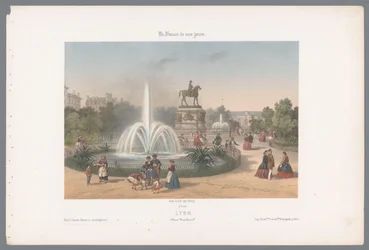 Zicht op de Place Napoléon te Lyon