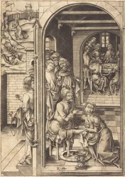 Christus wast de voeten van de apostelen, ca. 1480